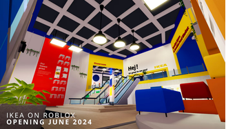 A loja da Ikea no universo do jogo Roblox