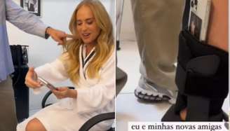 Angélica revela motivo de estar com o pé machucado e aparece com bota; veja o que aconteceu com apresentadora