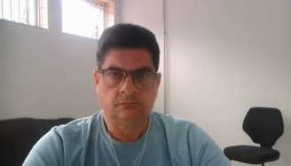 O coronel Marcelo Câmara em audiência de custódia.