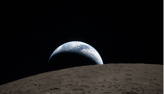 Na imagem da NASA, Terra vista do lado oculto da Lua