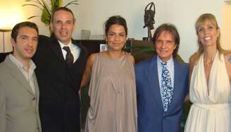 Roberto Carlos com Rafael, Dudu, Luciana e Ana Paula