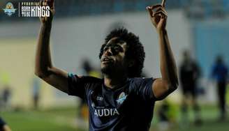 Keno comemora gol no clássico contra Al Ahly (Foto: Divulgação)
