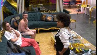 Milena, Ana Paula e Juliano nesta terça, 21, antes da final do BBB 26.