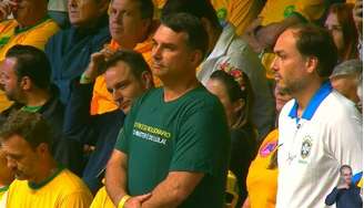 Pré-candidato a presidente, Flávio Bolsonaro participou de ato em Santa Catarina que lançou pré-candidaturas do partido. Entre elas, a de Carlos Bolsonaro, ex-vereador do Rio, ao Senado