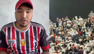 'Ia pular da arquibancada', diz torcedor que foi confundido e agredido pela torcida do São Paulo