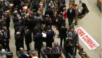 Sessão da Câmara dos Deputados destinada a votar pedido de cassação do mandato de Eduardo Cunha 