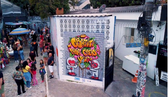 Projeto 'Graffiti #PraCegoVer' foi inaugurado neste fim de semana