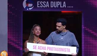 Líder da semana, a dupla de amigos Aline e Vinícius movimenta o jogo na casa do reality show