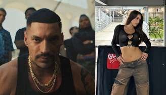 Filipe Ret e Anna Estrella em montagem