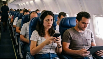 Companhia aérea dos EUA passa a exigir fones de ouvido e pode banir passageiros