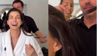 Anne Hathaway mostra bastidores da preparação e revela truque de beleza usado no Oscar 2026