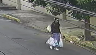 Diarista foi vista deixando o apartamento com várias sacolas na mão