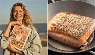 Gisele Bündchen ensina receita de salmão crocante em livro
