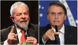 Lula e Jair Bolsonaro: avaliação dos dois é igual considerando mesmo período de mandato