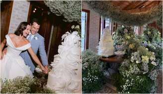 Bolo de casamento de Isis Valverde e Marcus Buaiz pesava 25 quilos