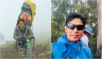  Agam Rinjani e Tyo Survival são voluntários que resgataram o corpo de Juliana Marins