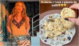 Virginia foca na dieta e come nove claras e um ovo todo dia