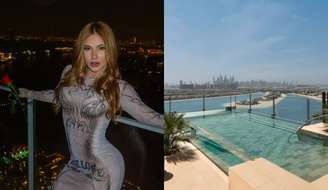 Virginia está hospedada no luxuoso Atlantis The Royal em Dubai