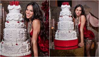 Bolo de aniversário de Bruna Marquezine foi decorado com cerejas