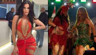 Luciene Santtinha é musa da Grande Rio e dá aulas de samba para Virginia