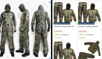 Rouplas camufladas são vendidas livremente na internet