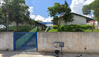 Fachada da Escola Estadual Francisco Guedelha em Botucatu (SP) 