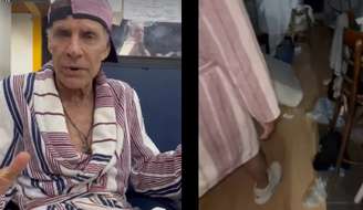 Mário Gomes mostra casa revirada após assalto no Rio