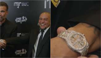 Roberto Carlos surge com relógio de quase R$ 400 mil em leilão de Neymar