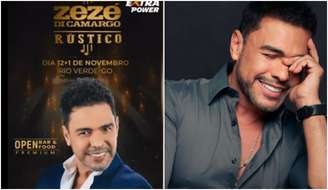 Show de Zezé di Camargo no dia 13 é divulgado em cartaz com 12+1