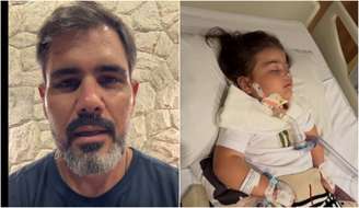 Juliano Cazarré explica o quadro atual da filha, Maria Guilhermina