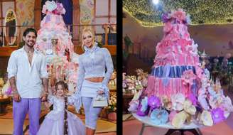 Bolo de 3 metros rouba a cena na festa de Maria Flor, filha de Virginia e Zé Felipe