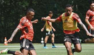 Marquinhos treinou com o elenco do São Paulo nesta segunda-feira (Foto: Erico Leonan/São Paulo FC)