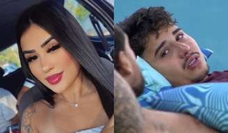 Grávida de sete meses, Rayne Luiza deixou de seguir o marido no Instagram.