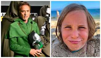 Robert Downey Jr e sua filha Avri Downey.