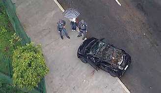 Árvore caiu sobre carro na Avenida Vinte e Três de Maio, na Bela Vista.