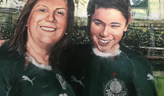 Silvia e Nickollas viraram pintura