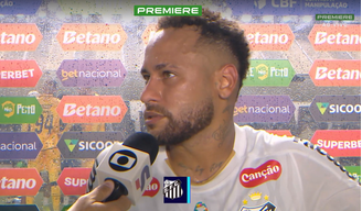 Neymar em entrevista após vitória do Santos