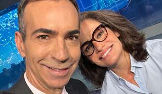 Os âncoras do 'Jornal Nacional', César Tralli e Renata Vasconcellos: a Globo ainda é a emissora preferida por quem busca notícias
