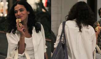 Bruna Marquezine usou look casual após compromisso profissional.