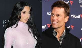 Boatos de affair entre Kim Kardashian e Tom Brady causam polêmica na web.