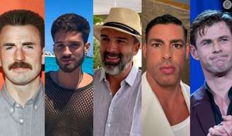 Outra pessoa? Veja 20 famosos que mudaram completamente suas aparências em fotos com ou sem barba.