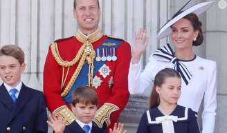 Kate Middleton e William são pais de três crianças.