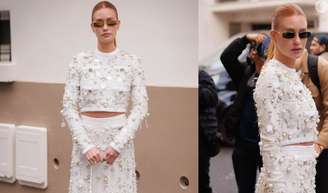 Marina Ruy Barbosa prestigiou o desfile da grife Giambattista Valli nesta sexta-feira (27), em Paris.