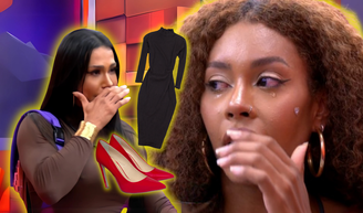 Nem sapato, nem roupa! Em meio ao choro de eliminação e separação das irmãs, Gracyanne Barbosa e Giovanna se preocupam mais com a divisão das malas.