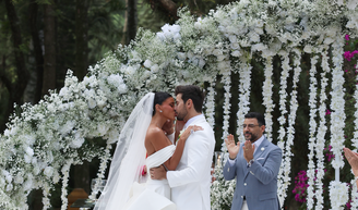 Casamento Mariano e Jakelyne Oliveira: convidados famosos, Leandro e Leonardo na marcha nupcial e mais. Veja fotos da cerimônia!.