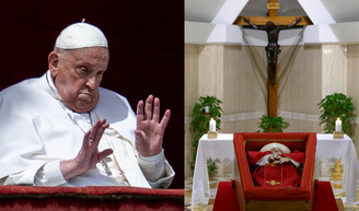 Fotos do corpo de Papa Francisco dentro do caixão são divulgadas pelo Vaticano.
