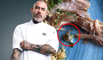 'Apesar de...': o posicionamento oficial de Henrique Fogaça sobre vídeo de caramujo na comida de seu restaurante.