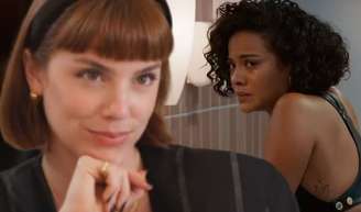 Solange (Alice Wegmann) solta quatro patadas em Maria de Fátima (Bella Campos) na novela Vale Tudo.