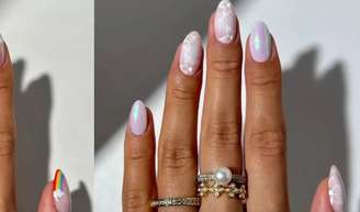 Unha cromada: 15 fotos de art nails brancas e com acabamento espelhado para apostar neste inverno.