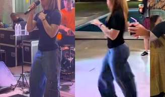 Nova rainha da Grande Rio, Virginia samba de jeans em festa de São João e web cutuca: 'Parecendo Carreta Furacão'.